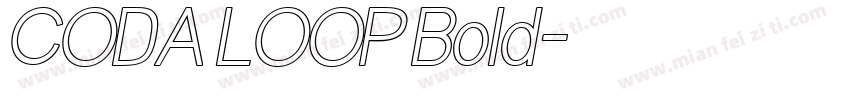 CODA LOOP Bold字体转换